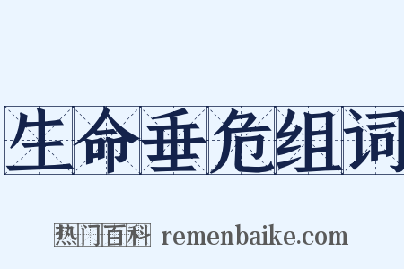 生命垂危组词是什么意思的图片